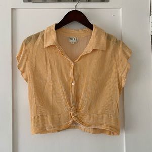 Striped Crop Top with sleeves